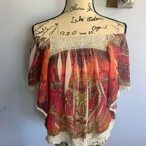 Cocomo Boho Blouse abstract print